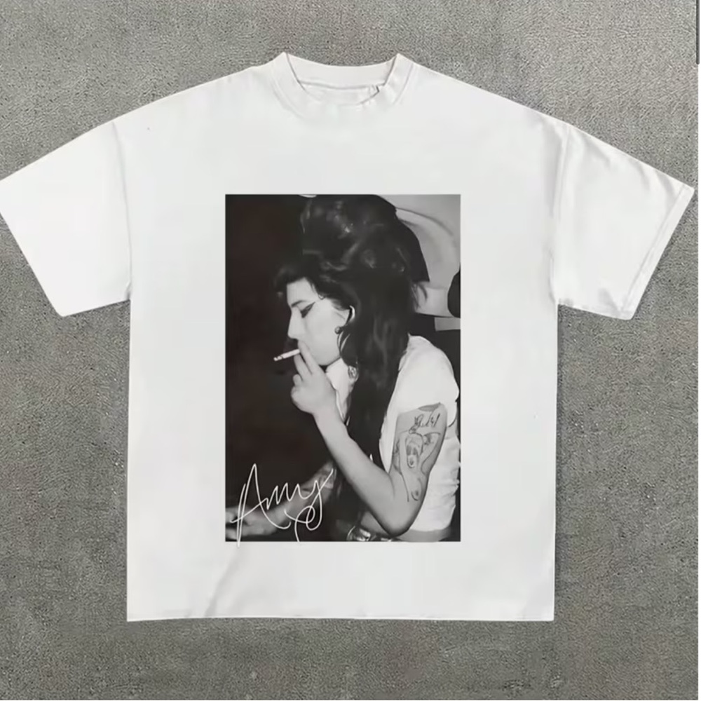 NEW! White Graphic Amy Photo Tee - Women's Short Sleeve Top